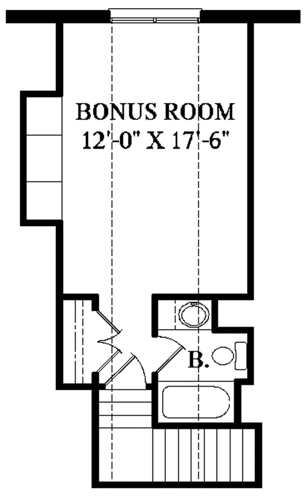 Colonial Floor Plan - Upper Floor Plan #1054-2