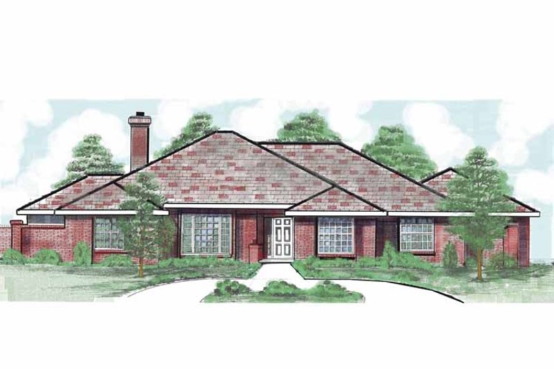Home Plan - Exterior - Front Elevation 3 for Country House Plan #52-287 - 3 bed, 3 bath