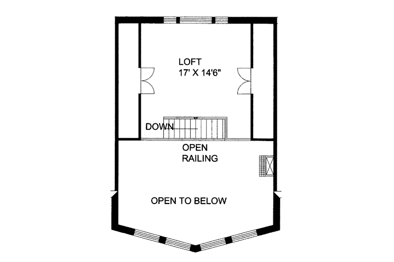 Home Plan - Floor Plan - Upper Floor for Country House Plan #117-816 - 2 bed, 2 bath