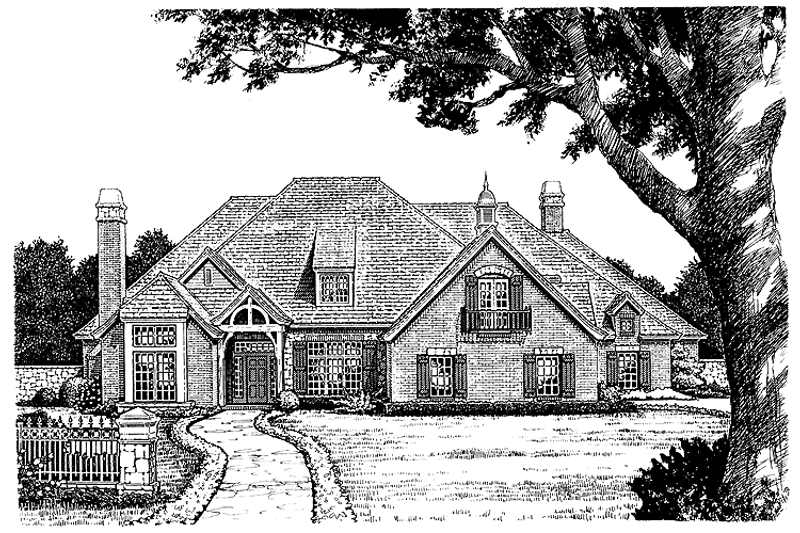 House Design - European Exterior - Front Elevation Plan #310-1056