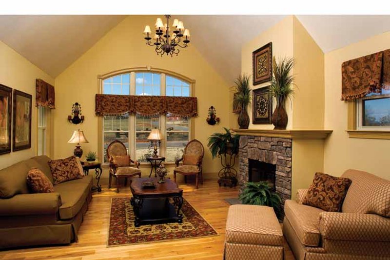Home Plan - Interior - Family Room for Tudor House Plan #929-613 - 3 bed, 2.5 bath