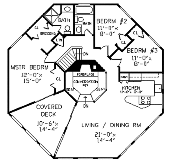Home Plan - Contemporary Floor Plan - Upper Floor Plan #314-293