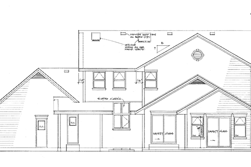 Home Plan - Exterior - Rear Elevation for Colonial House Plan #47-849 - 4 bed, 2.5 bath