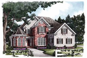 Colonial Exterior - Front Elevation Plan #927-586