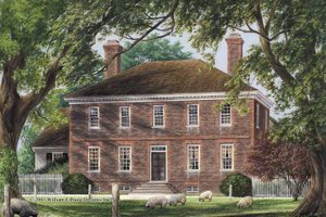 Colonial Exterior - Front Elevation Plan #137-347
