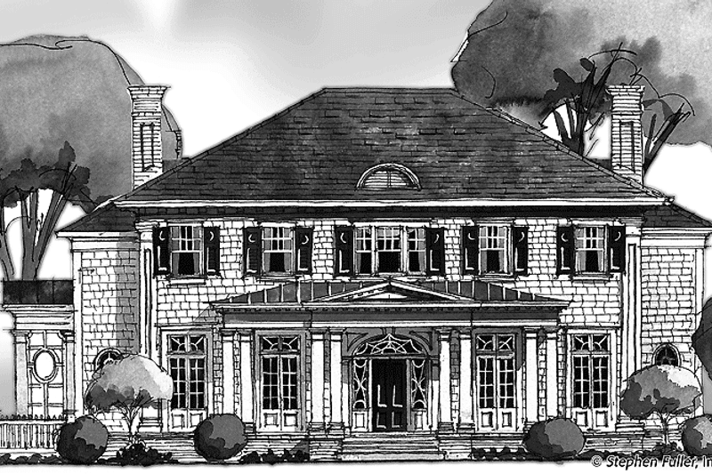 Architectural House Design - Exterior - Front Elevation 3 for Colonial House Plan #429-352 - 5 bed, 5.5 bath