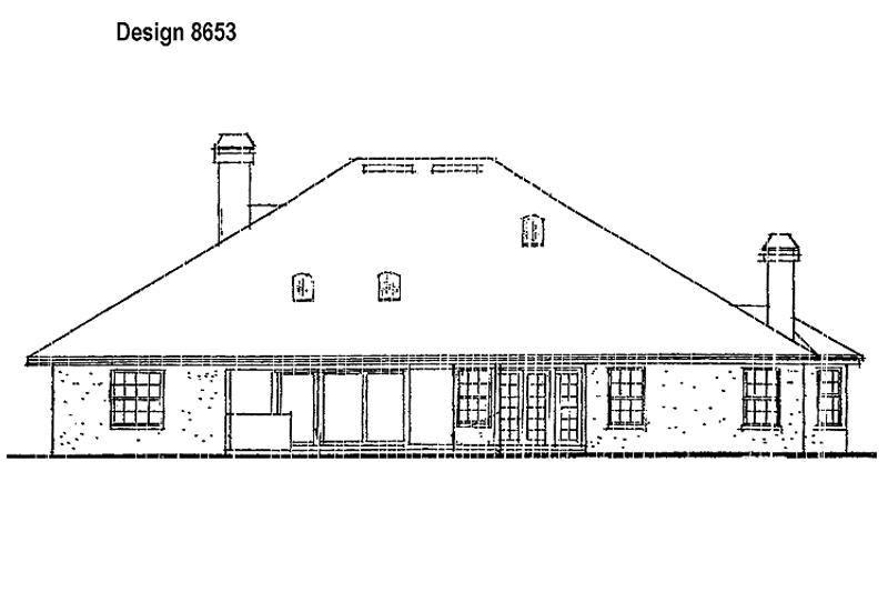 House Design - Exterior - Rear Elevation for Mediterranean House Plan #417-501 - 4 bed, 3 bath