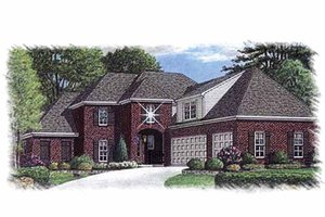 Dream House Plan - Exterior - Front Elevation for Traditional House Plan #15-388 - 4 bed, 3 bath