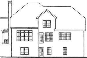 Exterior - Rear Elevation for Country House Plan #927-565 - 4 bed, 2.5 bath