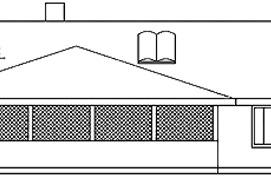 Exterior - Rear Elevation for Ranch House Plan #60-1005 - 4 bed, 4.5 bath