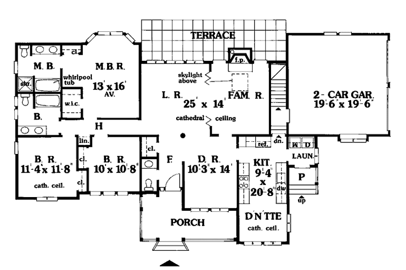 Dream House Plan - Floor Plan - Main Floor for Traditional House Plan #314-236 - 3 bed, 2.5 bath