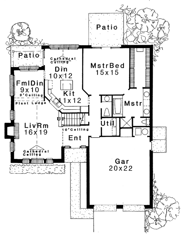 Dream House Plan - Traditional Floor Plan - Main Floor Plan #310-1039