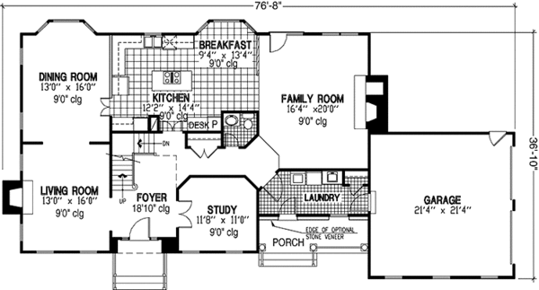 Dream House Plan - Country Floor Plan - Main Floor Plan #953-85