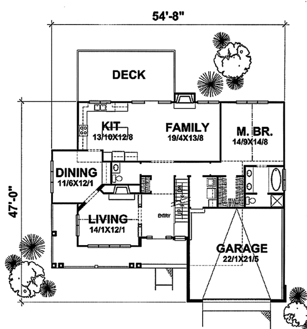 House Plan Design - Country Floor Plan - Main Floor Plan #320-1510