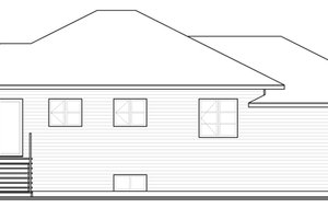 Exterior - Rear Elevation for Contemporary House Plan #23-2568 - 2 bed, 1 bath
