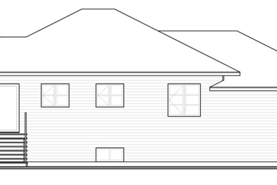 Exterior - Rear Elevation for Contemporary House Plan #23-2568 - 2 bed, 1 bath