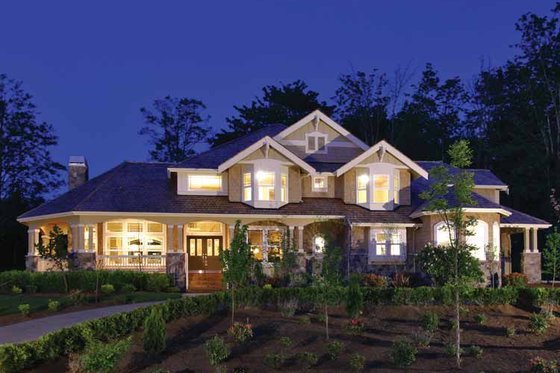 Exterior - Front Elevation 8 for Craftsman House Plan #132-241 - 4 bed, 3.5 bath
