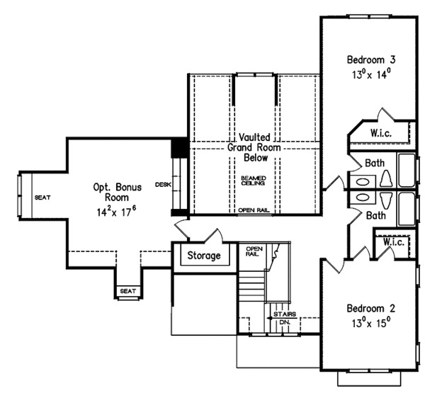Dream House Plan - European Floor Plan - Upper Floor Plan #927-493