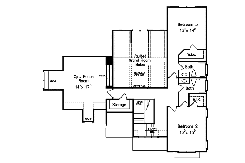 Home Plan - Floor Plan - Upper Floor for European House Plan #927-493 - 3 bed, 3.5 bath