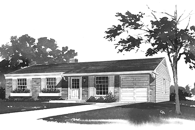 Architectural House Design - Colonial Exterior - Front Elevation Plan #72-828