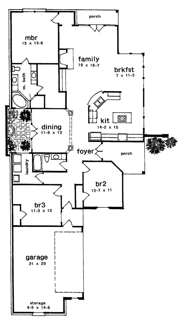 Home Plan - European Floor Plan - Main Floor Plan #301-160