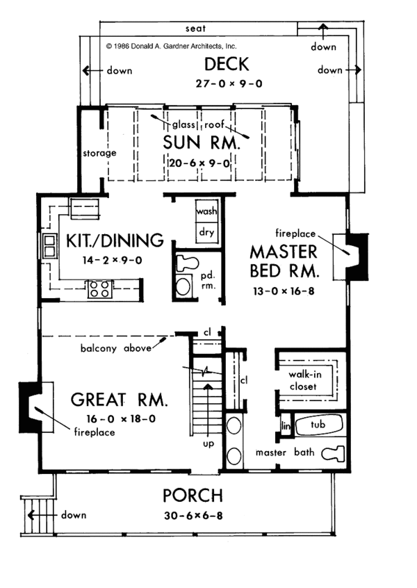 House Design - Country Floor Plan - Main Floor Plan #929-68