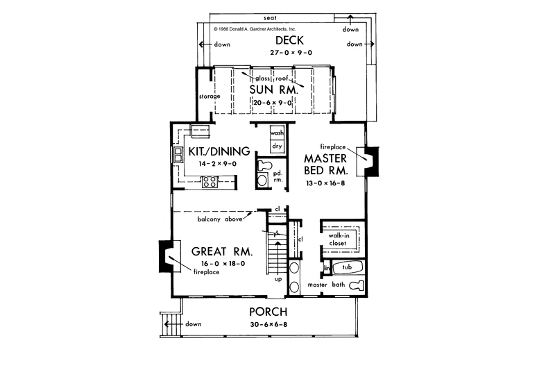 Home Plan - Floor Plan - Main Floor for Country House Plan #929-68 - 3 bed, 2.5 bath