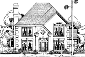 House Blueprint - Country Exterior - Front Elevation Plan #974-10