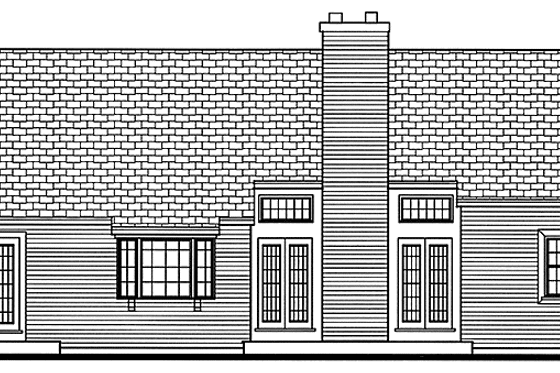Exterior - Rear Elevation for Country House Plan #3-265 - 3 bed, 2 bath