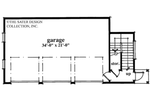 Floor Plan - Main Floor for Country House Plan #930-84, 1 bath