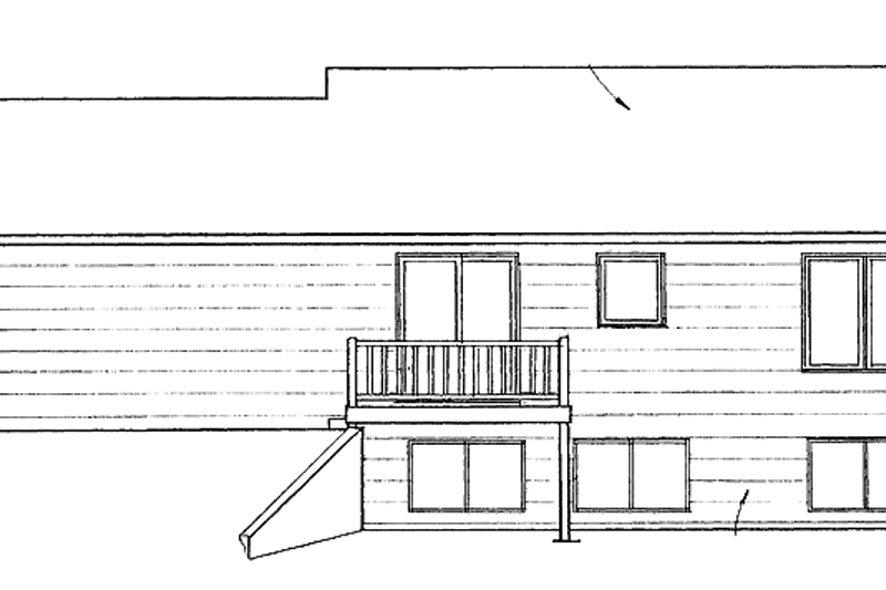 Dream House Plan - Exterior - Rear Elevation for Traditional House Plan #58-221 - 2 bed, 1 bath