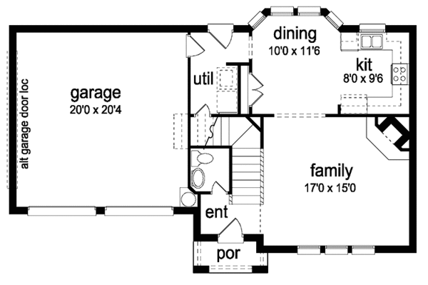 Home Plan - Traditional Floor Plan - Main Floor Plan #84-752