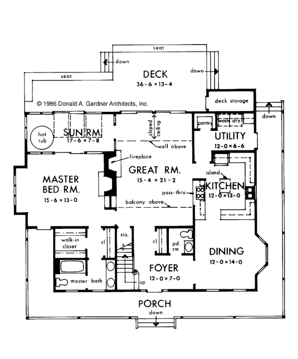 House Design - Country Floor Plan - Main Floor Plan #929-66