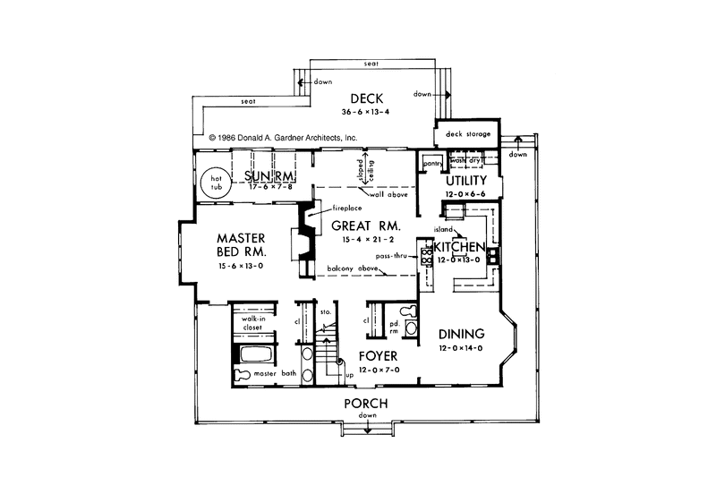 Home Plan - Floor Plan - Main Floor for Country House Plan #929-66 - 3 bed, 2.5 bath
