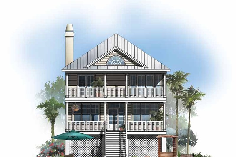 Home Plan - Exterior - Rear Elevation 2 for Classical House Plan #929-506 - 3 bed, 2.5 bath