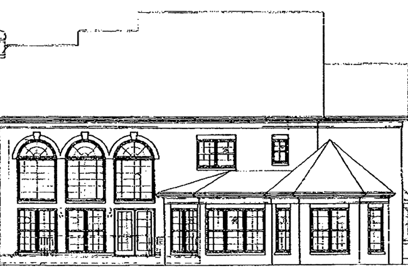 Architectural House Design - Exterior - Rear Elevation for Traditional House Plan #453-162 - 4 bed, 2.5 bath