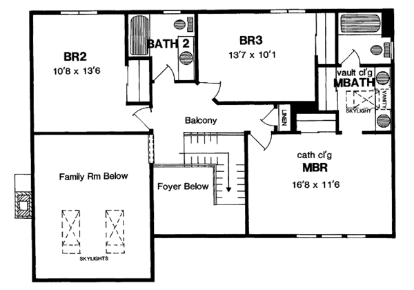 Home Plan - Contemporary Floor Plan - Upper Floor Plan #316-184