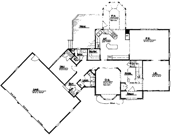 House Plan Design - Colonial Floor Plan - Main Floor Plan #328-215