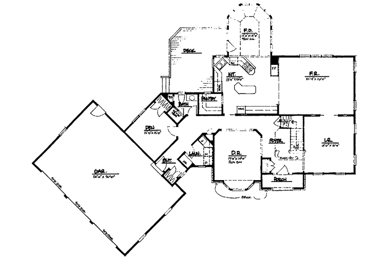 Dream House Plan - Floor Plan - Main Floor for Colonial House Plan #328-215 - 4 bed, 3 bath