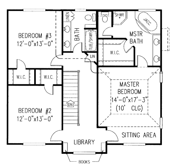 Home Plan - Country Floor Plan - Upper Floor Plan #11-251