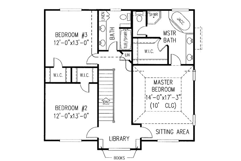 House Plan Design - Floor Plan - Upper Floor for Country House Plan #11-251 - 4 bed, 3 bath