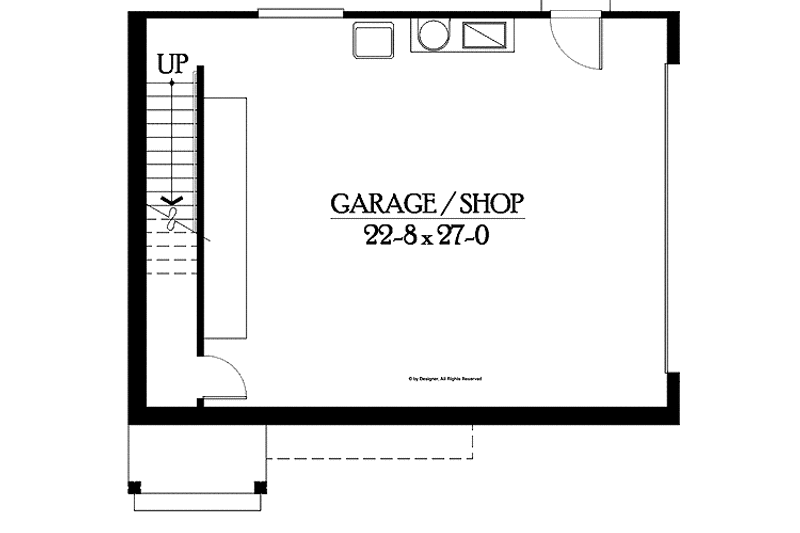 Home Plan - Exterior - Other Elevation for Craftsman House Plan #132-525 - 2 bed, 1 bath