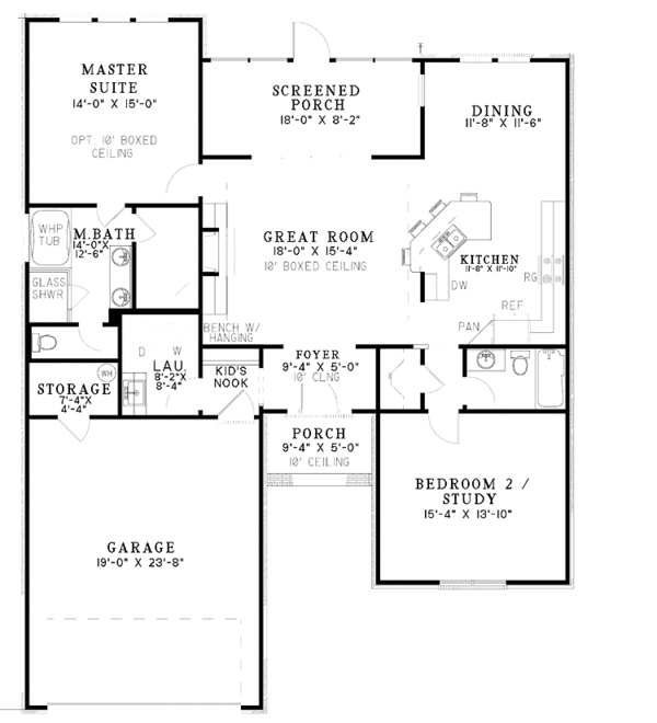 Architectural House Design - Country Floor Plan - Main Floor Plan #17-3166