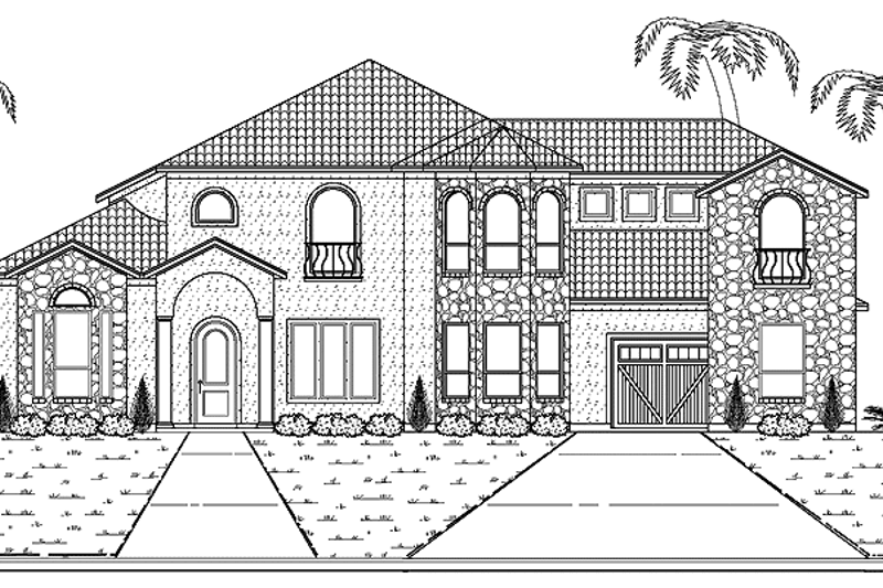 Dream House Plan - Mediterranean Exterior - Front Elevation Plan #84-738
