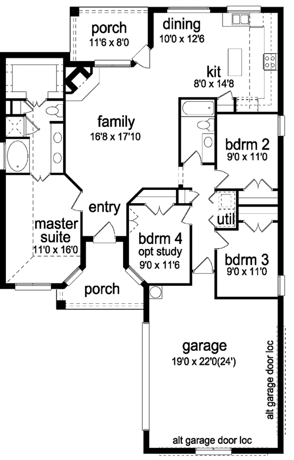 Home Plan - Traditional Floor Plan - Main Floor Plan #84-679