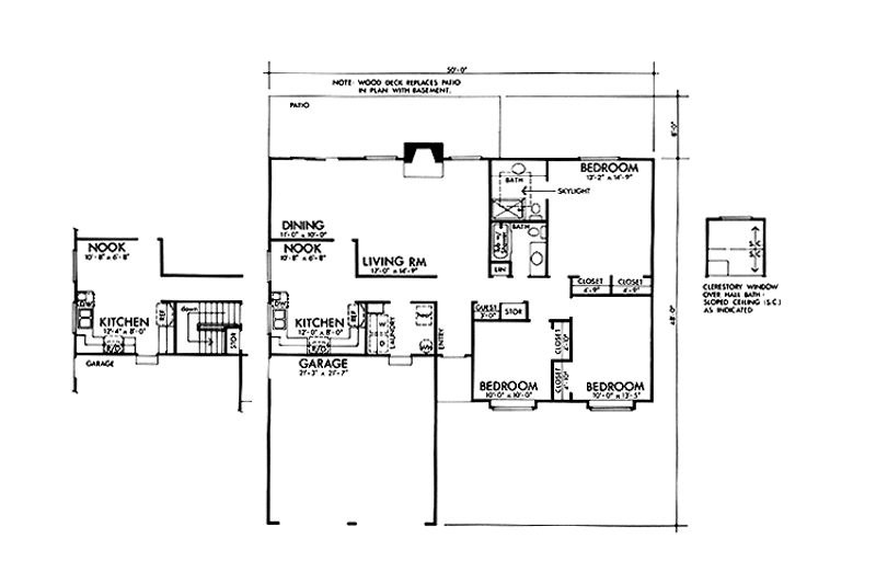 Home Plan - Floor Plan - Main Floor for Prairie House Plan #320-1348 - 3 bed, 2 bath