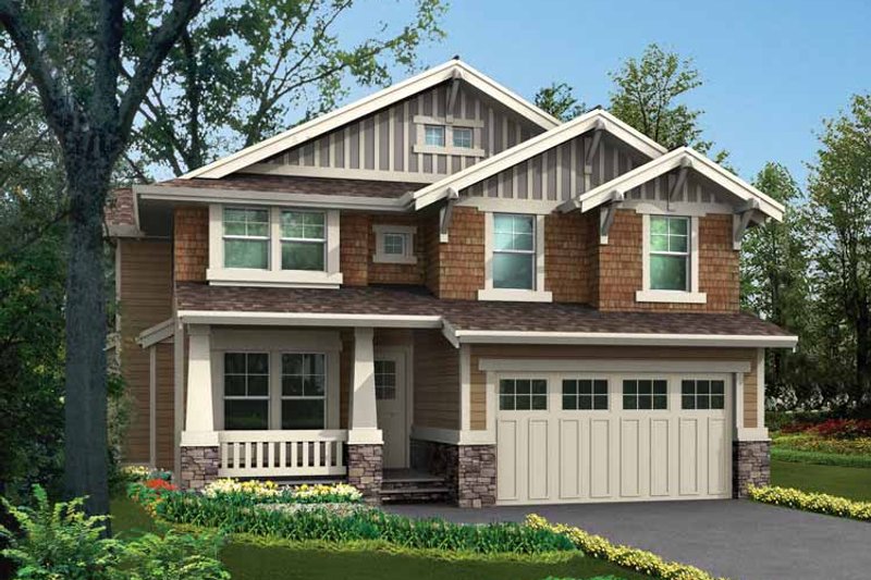 Home Plan - Exterior - Front Elevation 3 for Craftsman House Plan #132-326 - 4 bed, 2.5 bath