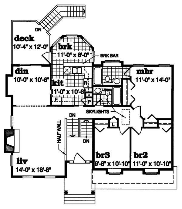 House Design - Colonial Floor Plan - Main Floor Plan #47-899