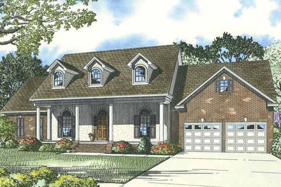 Exterior - Front Elevation 3 for Country House Plan #17-3277 - 4 bed, 2.5 bath