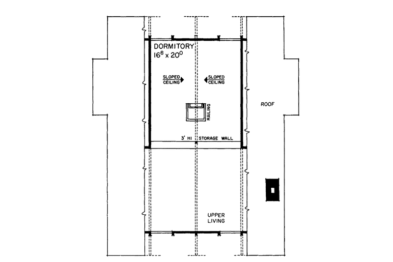 Dream House Plan - Floor Plan - Upper Floor for Contemporary House Plan #72-540 - 3 bed, 1 bath